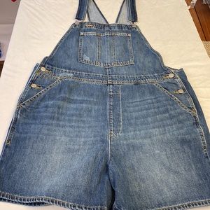 GAP Blue Denim Jean Shorts Overalls